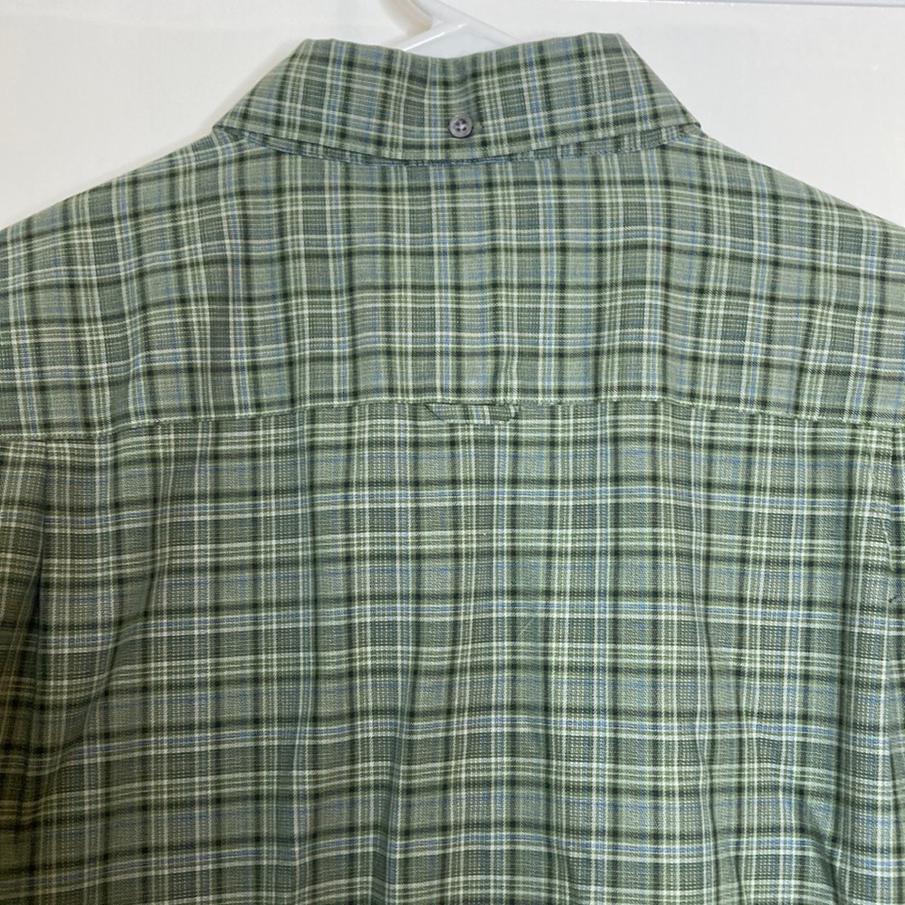 Nordstrom Mens Formal Button Down Plaid Green Dress Shirt - Picture 9 of 14